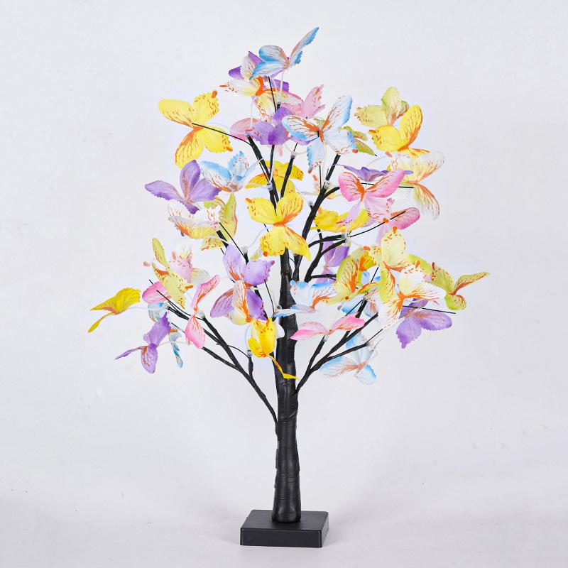 Tabletop Bonsai Tree Light Butterfly Lamp DIY Artificial LED Night Lights for Bedroom Desktop Party Decor