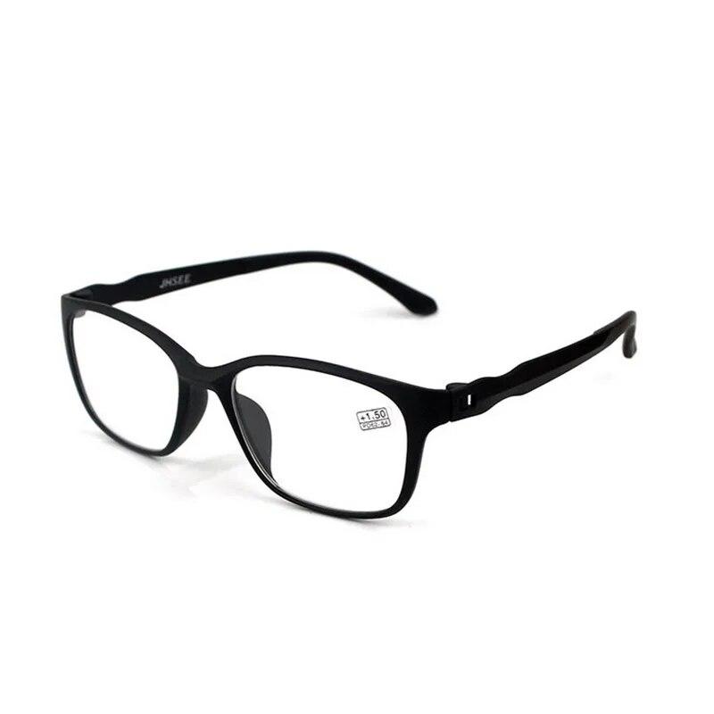 Anti Blue Light Reading Glasses Ultra-Light HD Presbyopic Classic Black Rectangular Glasses Men Women Reading Glasses