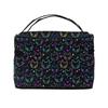 Goth Makeup Train Bag Colorful Neon Cat Heads Makeup Organizer Bags Toiletry Bag Travel Cosmetic Bags for Women Girls Ladies