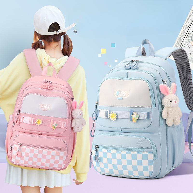 Lightweight and Simple Girl Junior High School Students Backpack School Bag Middle School Ins High Quality Large Capacity Commuter Student Backpack