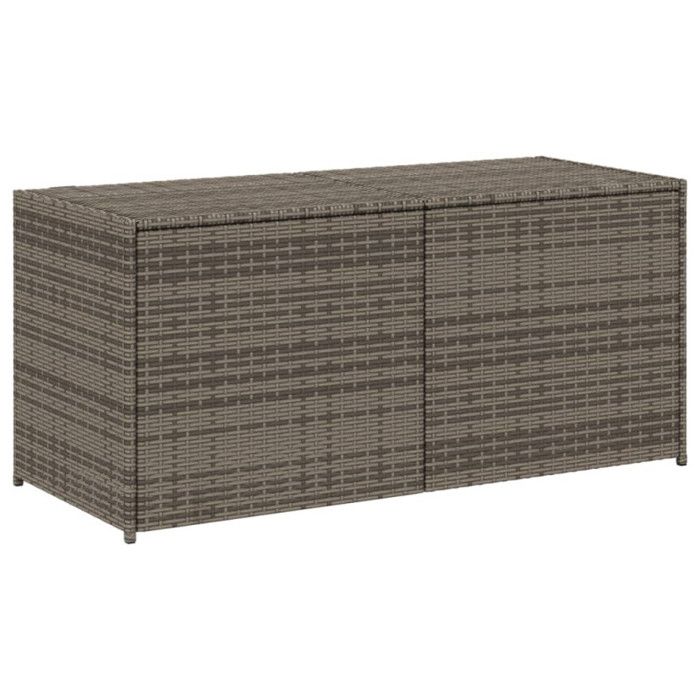 VidaXL Boîte de Rangement de Jardin, Coffre à Outils, Meuble de Rangement, Organisateur de Terrasse Arrière-cour Patio, Gris 365314