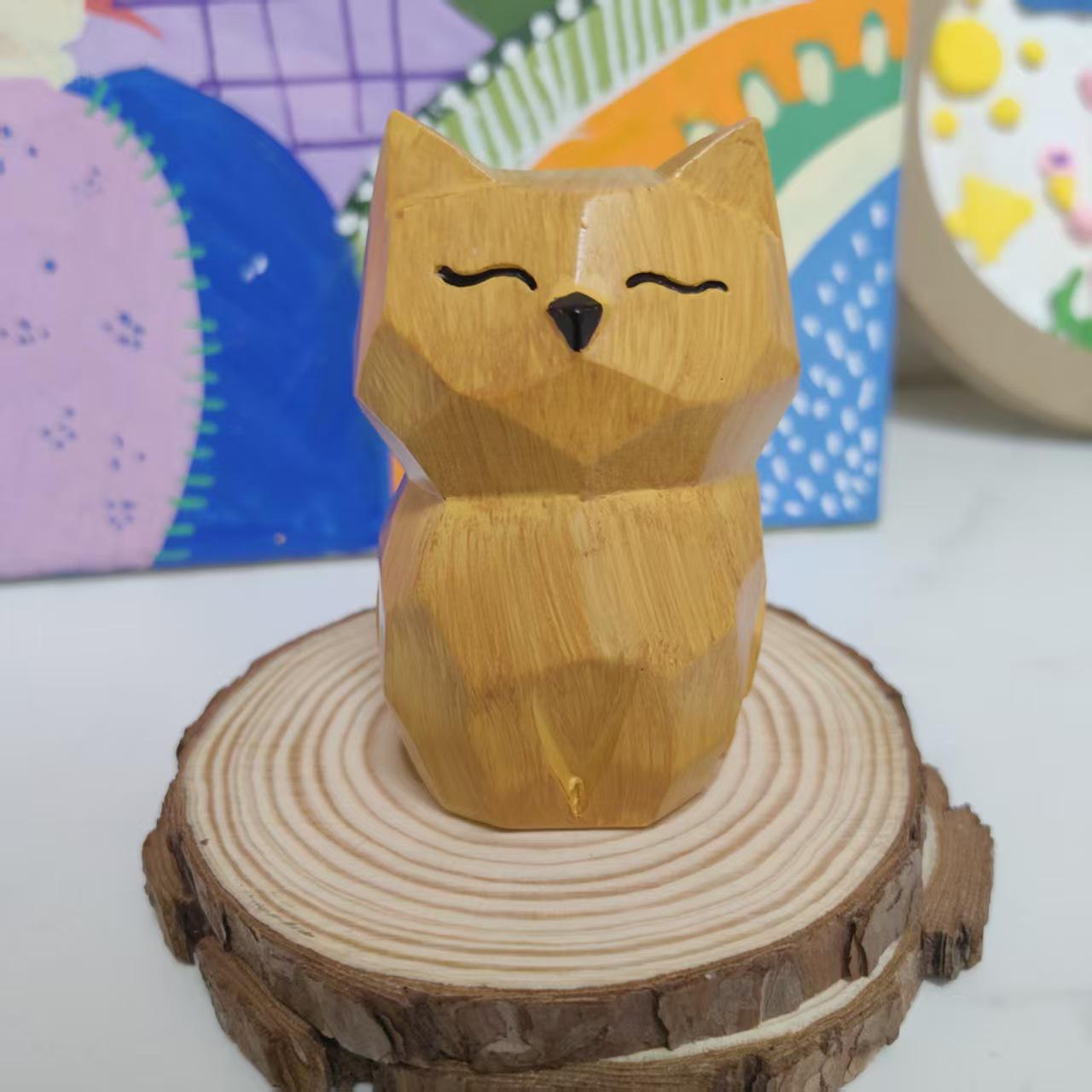 New Year Kitten Resin Ornament: Creative Indoor/Outdoor Cat Decoration Gift