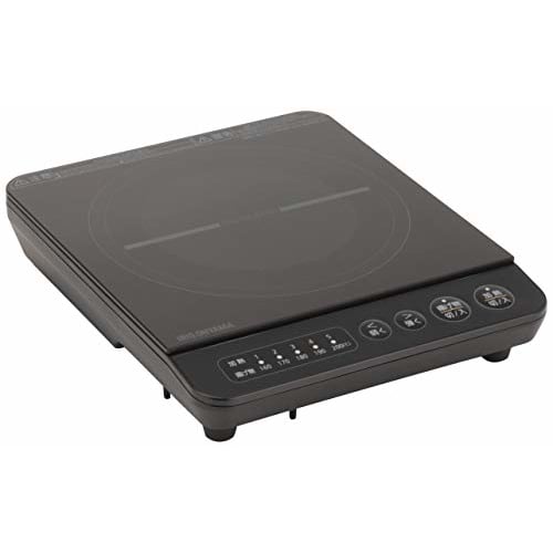 Iris Ohyama IH Stove 1 Burner IH Cooking Heater 1000W Tabletop Design IHK-T38-B Black