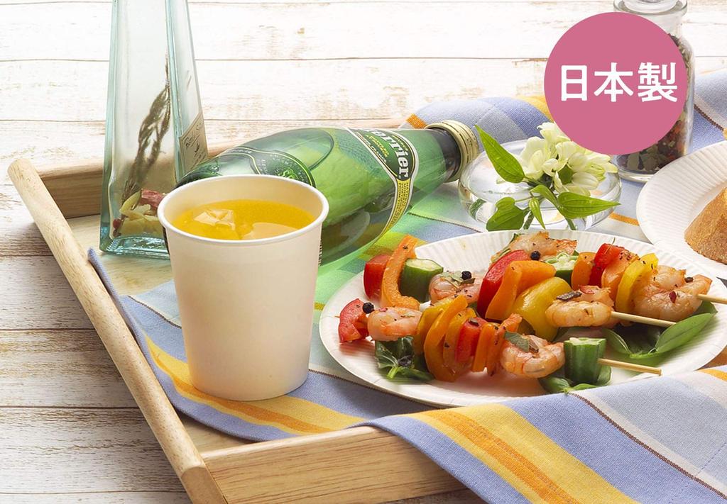 Nippon Dixie Paper Cups, 77mm Diameter X 92mm Height, 270ml Capacity, Eco-Friendly, Cafe Size, KHN109DW, Pack of 10, Made In Japan