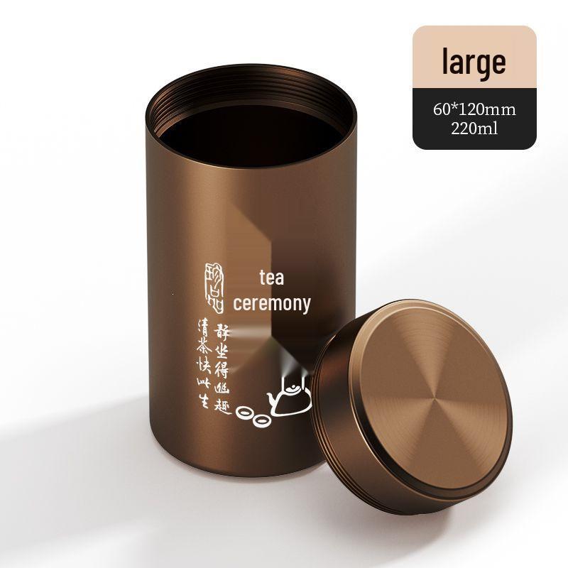 Portable Mini Tea Storage Tin - Sealed Travel Canister for Tea Leaves