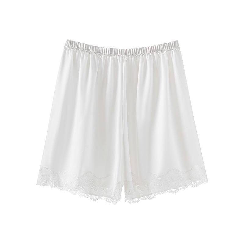 Women's Summer Ice Silk Lace Shorts - Anti-Exposure, Loose, Plus Size Pajamas, 2026 Collection