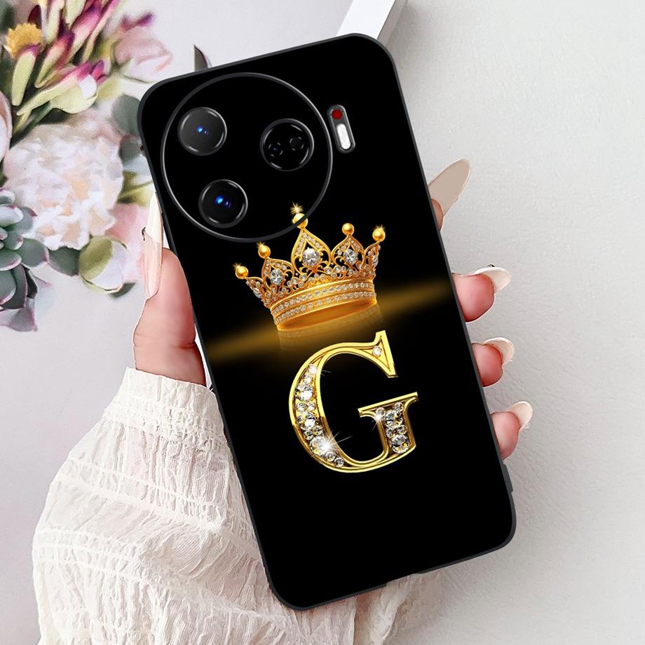 Phone Case For Tecno Camon 30 4G 5G 30S Pro 30pro 30 Premier Cover Soft Silicone Funda Matte TPU Capa Initial Letters Pattern