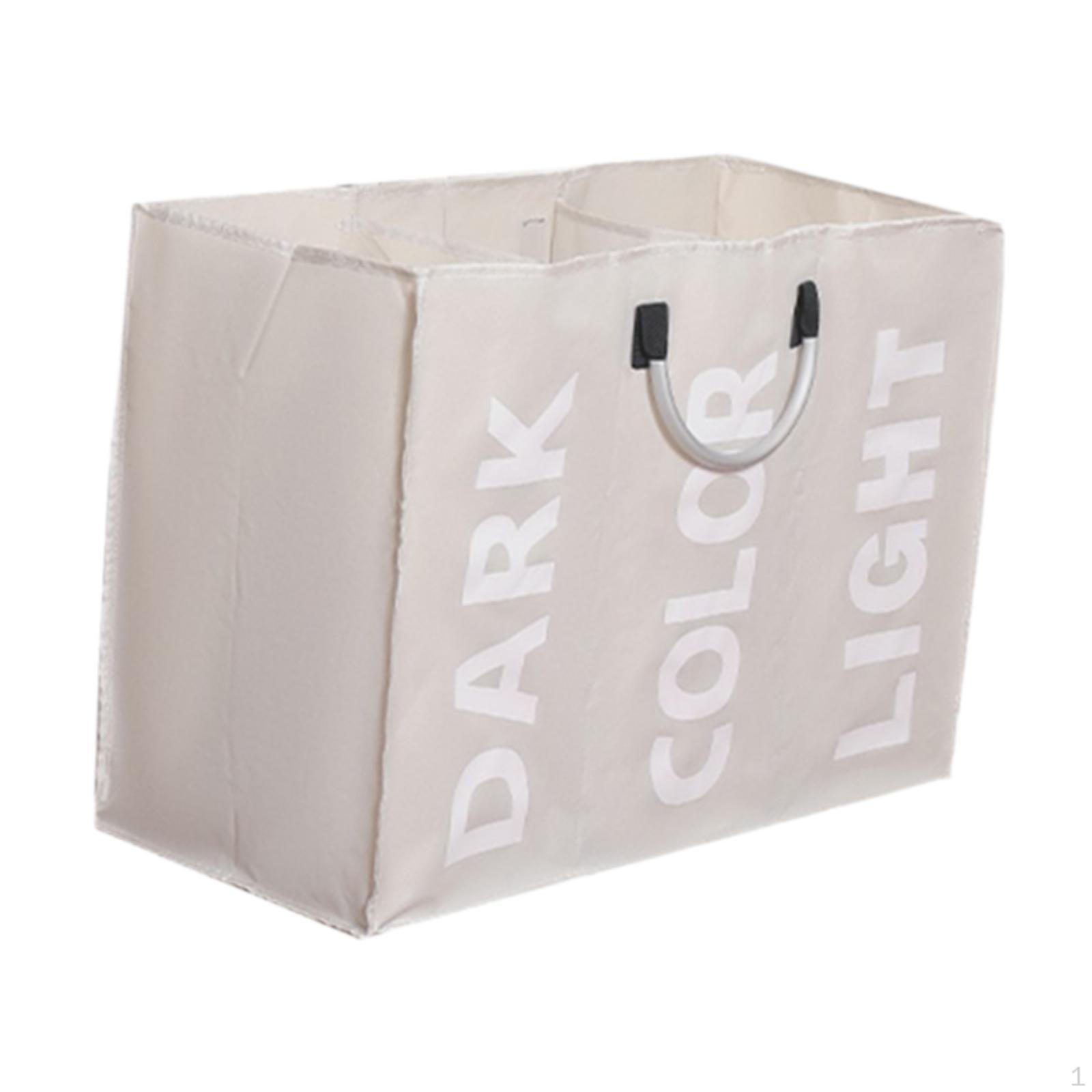 

3-секционный мешок для белья Оксфордская корзина складная ткань для комнаты белый