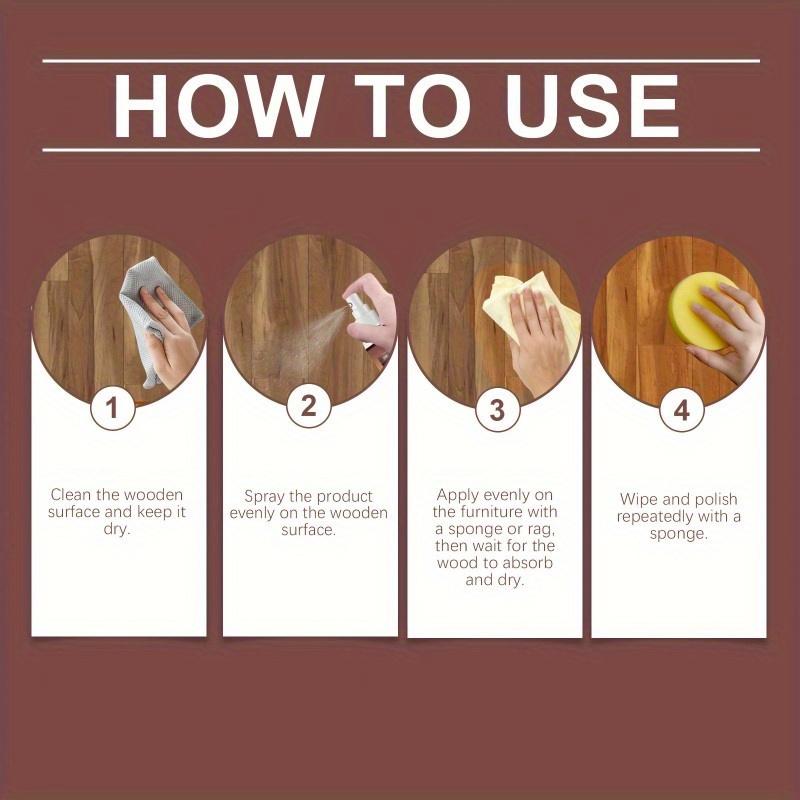 High-Quality Solid Wood Furniture Polish & Brightener, Glossy Polish for Maintaining Solid Wood Floors And Furniture.with sponge