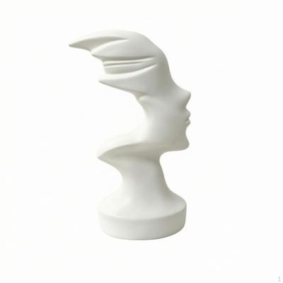 Human Face Sculpture Contemporary-Art Abstract Statue Artistic