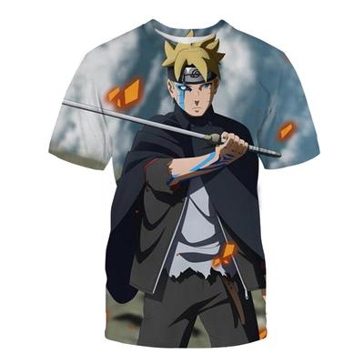 Naruto Japanese Anime Series 3D Digital Printed Men's Casual Loose T-shirt