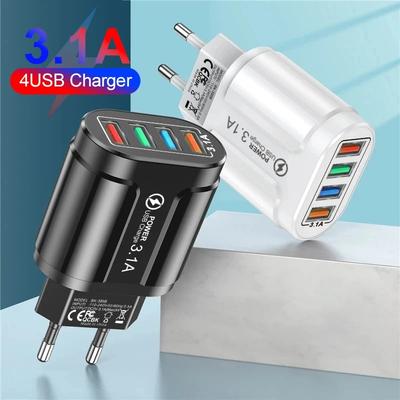 3,1A 4-Port USB-Ladegerät Schnellladegerät Handy-Ladegerät Für Samsung iPhone Xiaomi Oppo Qucik Charger Netzteil