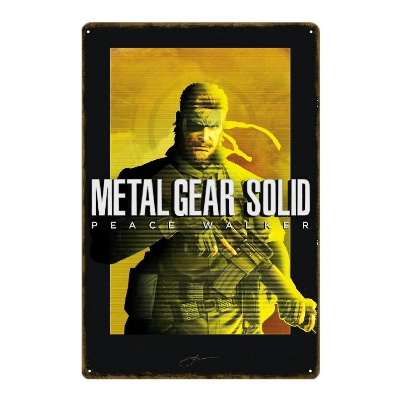 DORA Tin Sign Metal Gear Solid Red Alert Metal Plaque Poster Mural Painting Retro Pub Garage Tin Sign Posters
