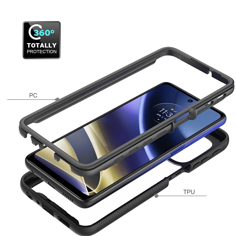2 in 1 Hybrid Rugged Armor Shockproof Case For Motorola Moto G51 G71 5G G31 G41 TPU Frame Hard Plastic Clear Acrylic Back Cover