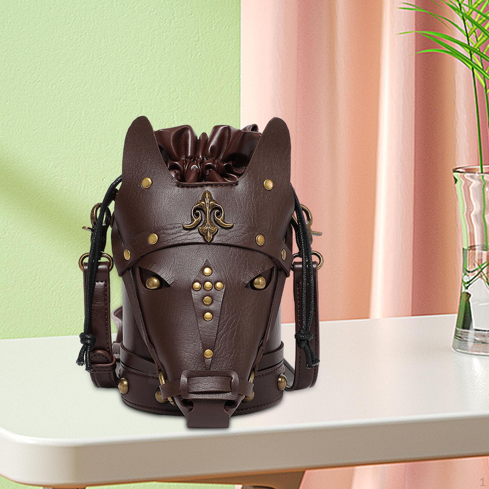 

Сумка через плечо в стиле стимпанк, декоративная сумка-портфель из искусственной кожи с завязками на шнурке