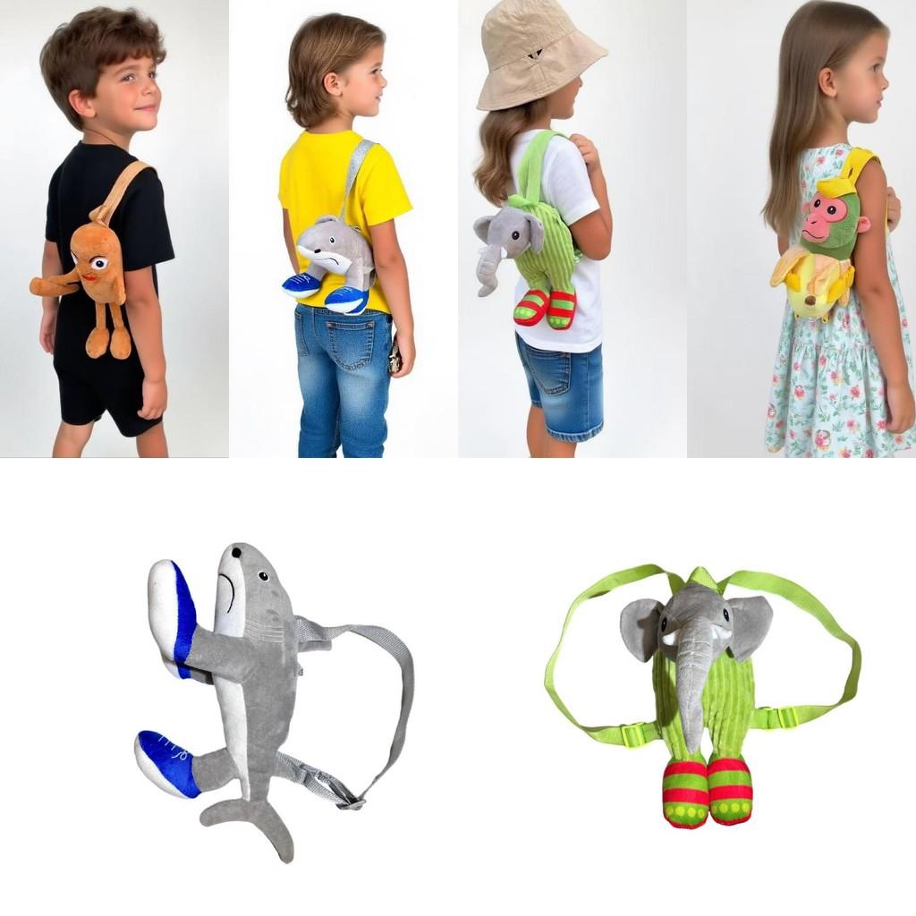 Tungtung Plush Sahur Backpack Creature Children Play Shark Elephant Doll Figures