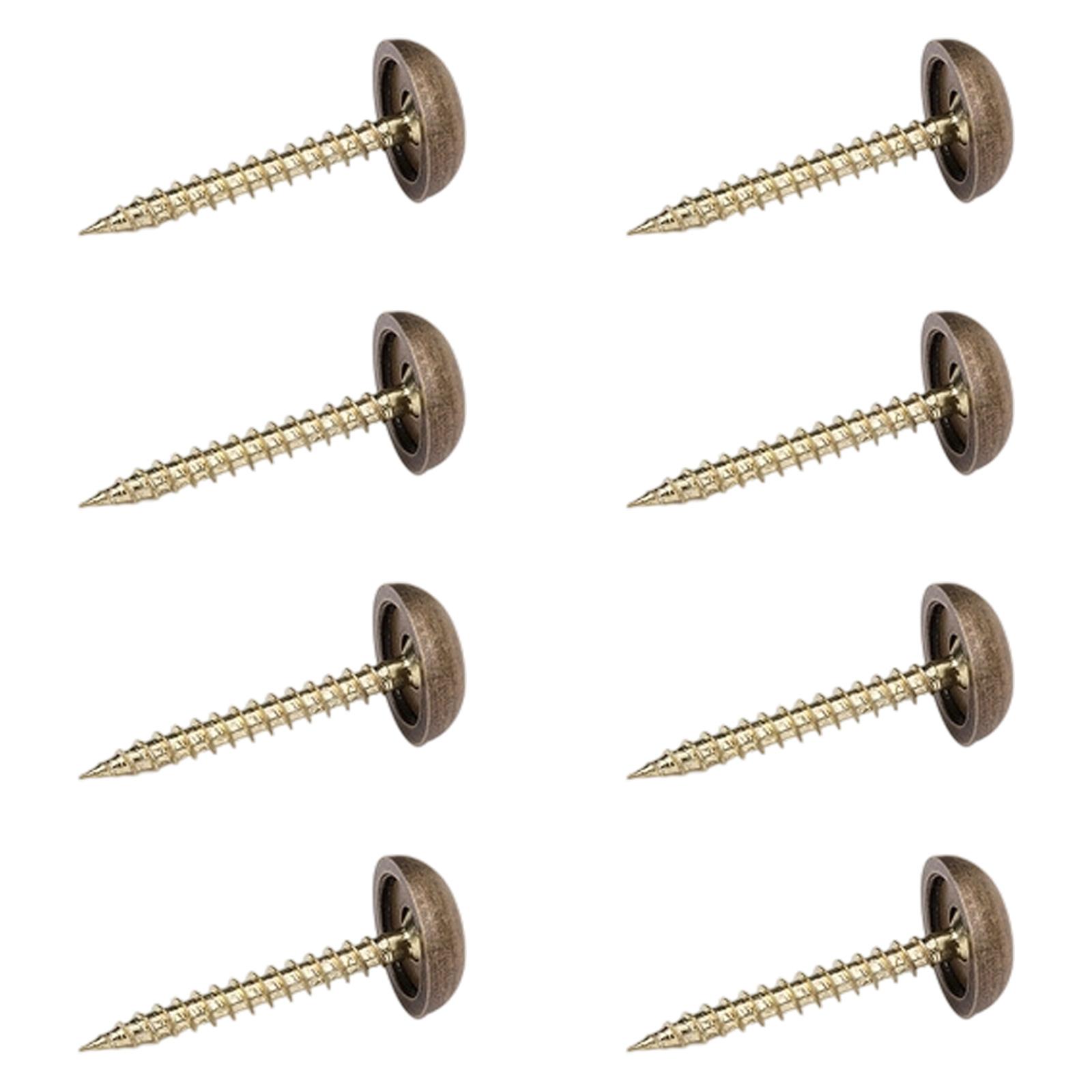 

Набір з 8 міцних латунних декоративних гвинтів з дзеркальними ковпачками для кріплення меблів, конструкція, стійка до іржі, меблева фурнітура 13mm