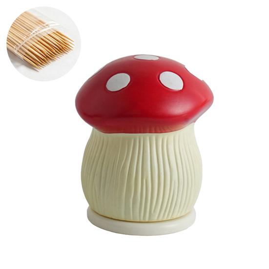 

Red Mushroom Toothpick Holder Decorative Tooth Picks Box Home Office Kitchen Toothpick Dispenser Storage Container Housewarming Gift червоний