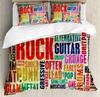 Rock Music Guitar Duvet Cover Bed Bedding Set For Double Home Textile Quilt Cover Pillowcases Bedroom Bedding Set (No Sheet)