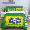 Brazil National Football Team Pattern Bedding,Quilt Set Quilt Cover Pillowcase Home Birthday Gift(1 * duvet cover + 2 * pillowcase, without core)