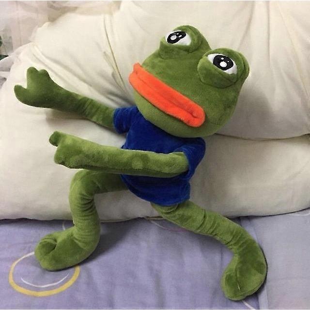 Peluche Rana Triste 42 Cm Rana Pepe Meme Divertente