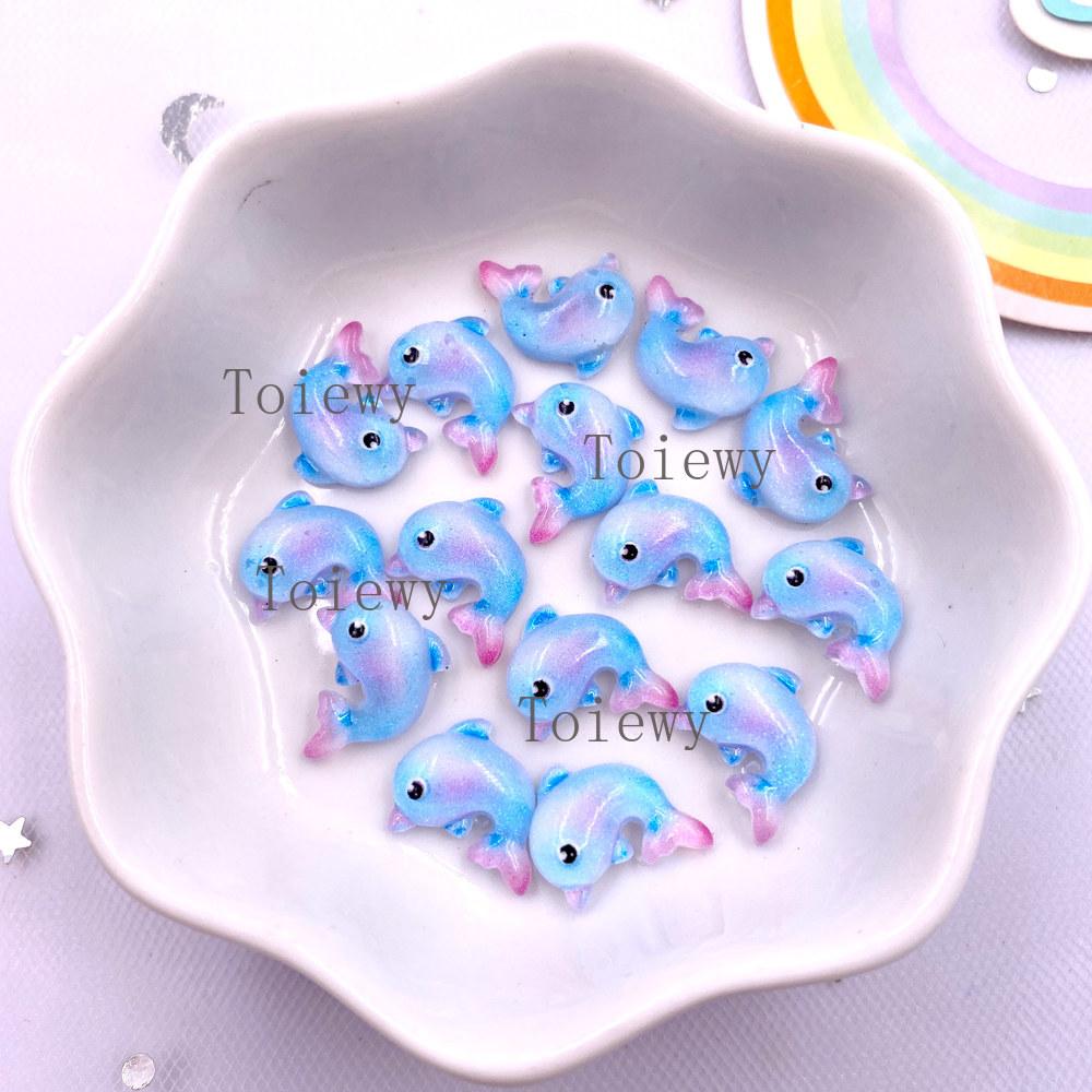 50pcs Resin Mini Colorful Mermaid Tail Shell Starfish Seahorse Conch Flatback Rhinestones Figurine Nail Art DIY Scrapbook Crafts