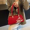Engagement Tote 2025 New Niche Baguette Bag One Shoulder Crossbody Bag Embroidery Bridal Bag Underarm Bag
