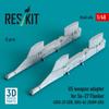 Reskit Small Guided Adapter Pylon Plastic Model Parts 1/48 Su-27 GBU-39 Bomb/GBU-62 JDAM-ER (2 pieces) RSK48-0604 (Airplane)