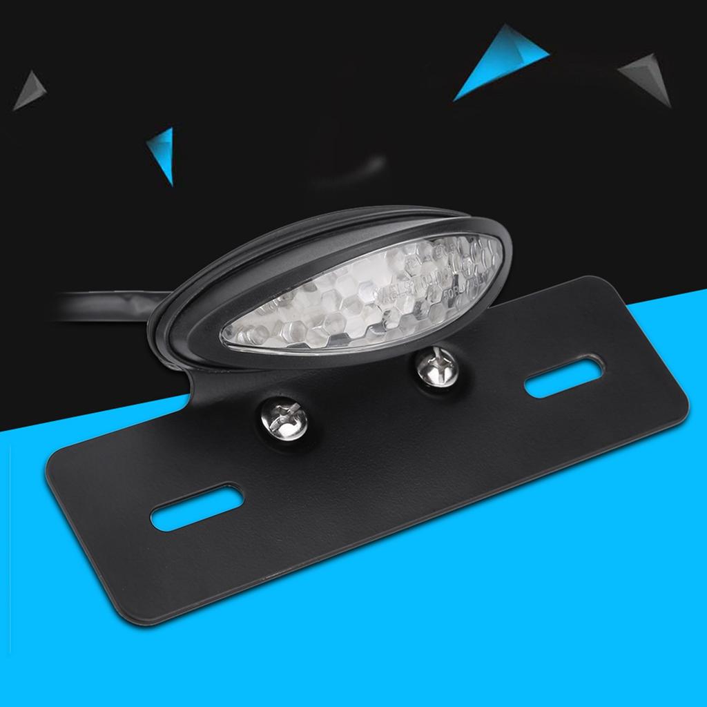 Motorcycle LED Rear Brake Tail Light Stop License Plate Lights for Smoke