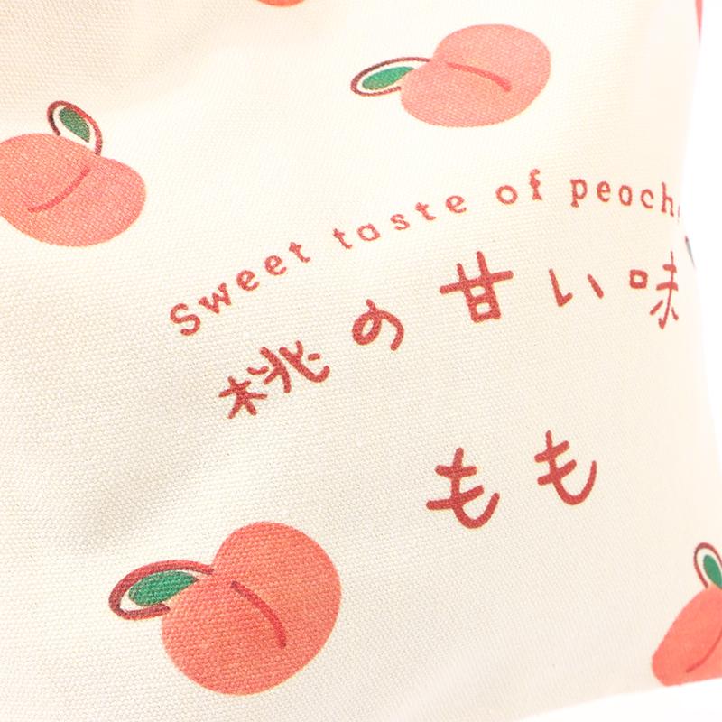 Lille Kanvas Kvinde Tote Madtaske Japansk Fersken Hånd Frokosttaske Koreanske Mini Studenter Håndtasker Bomuldsklud Picnic Rejse Bento