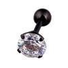 1Pc Unisex Cubic Zirconia Inlaid Titanium Steel Stud Earring Cartilage Jewelry