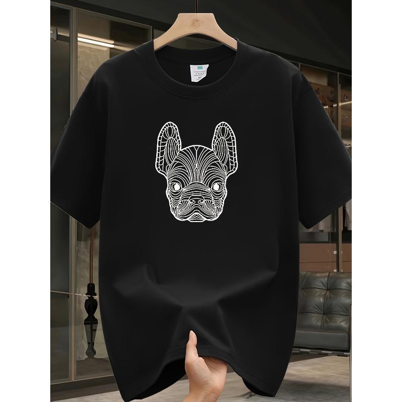 European sizes Pure Trendy Print Short-Sleeve T-Shirt for Men, New Summer Casual Style, Loose Fit, Versatile Top for Men