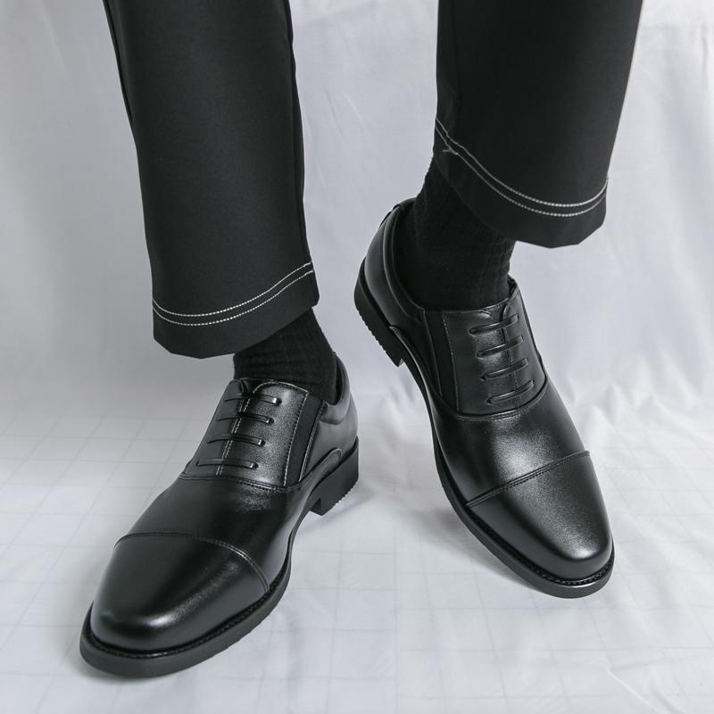 Fashion Autumn Winter Texture Simple Comfortable Lightweight Non-slip Men's Vintage Leisure Men's Luxury Business Office Oxford Shoes