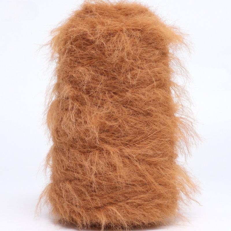 8cm Faux Mink Long Fur Hand Knitting Yarn DIY 500g Solid Color Soft Skin-Friendly Handmade Knitted Shawls Scarf Hat Yarn