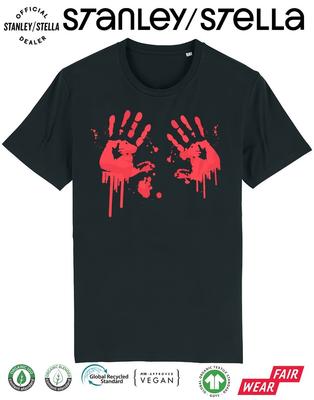 Blood Stained Hands HALLOWEEN T-Shirt Mens Funny Horror Costume Fancy Dress Gift