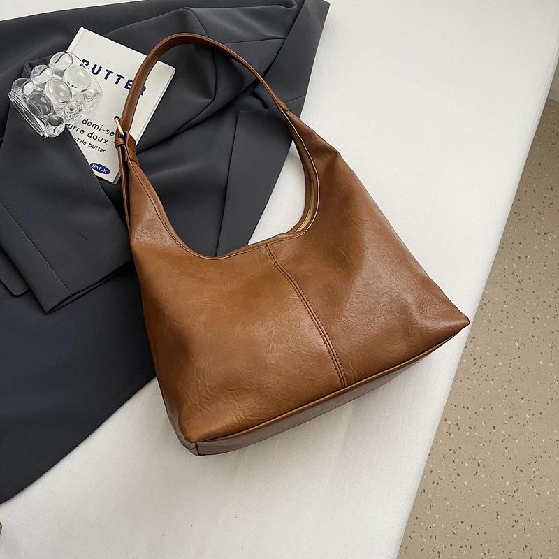 Premium sense Maillard tote bag women's 2025 new autumn and winter retro shoulder bag large capacity commuter bag