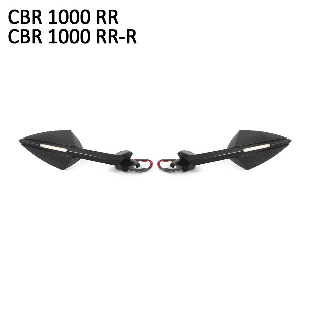 

Motorcycle Rearview LED Turn Signal Side Mirrors Black For Honda CBR1000RR CBR 1000RR CBR1000RR-R CBR 1000 RR-R 2019-2025 чорний