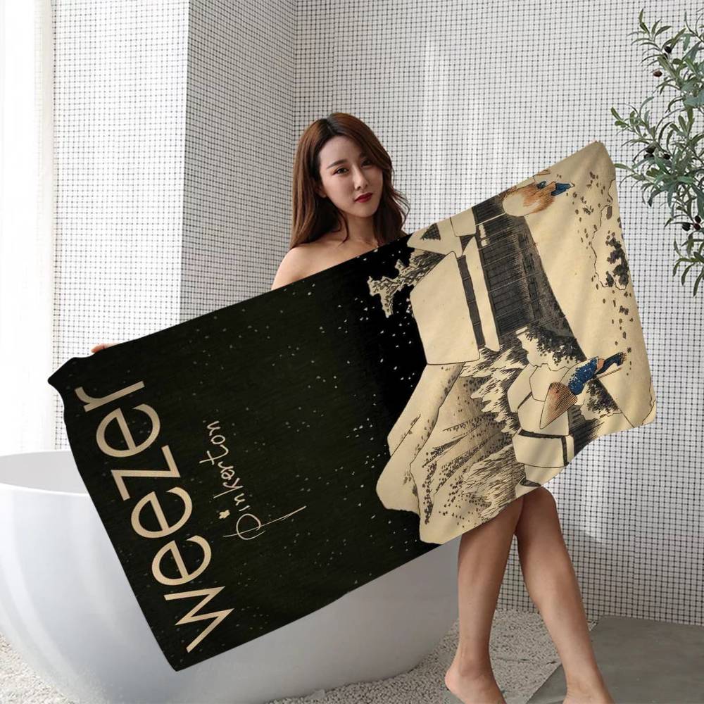 W-Weezer Music Band Beach Towel Colorful Bath Towels For Girl Microfiber Quick Dry Custom Sand Free Beach Yoga Spa Gym Pool