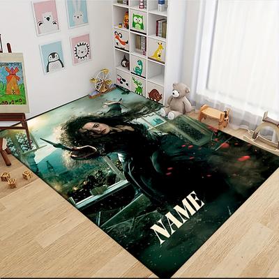 Custom Name "Dark Magic Unleashed" Carpet Rug Customizable Soft Washable Anti-Slip Home Living Room Sofa Mats Personalized Rug. 090959