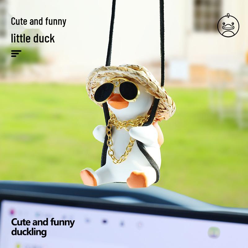 Cross-border Swing Duck Rearview Mirror Pendant - Car Decoration