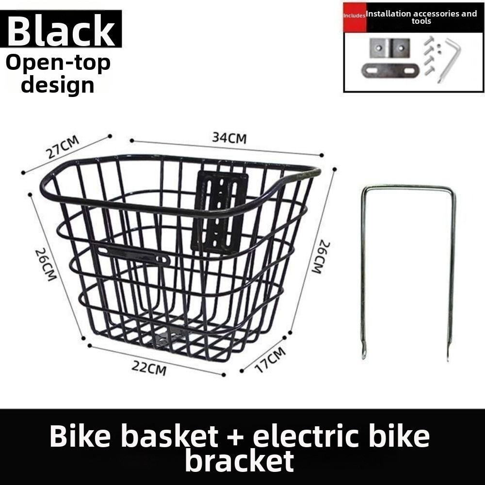 Universeller großer Einkaufskorb Metall Fahrrad Hinterer Netzkorb Neue Elektrofahrräder Zubehör