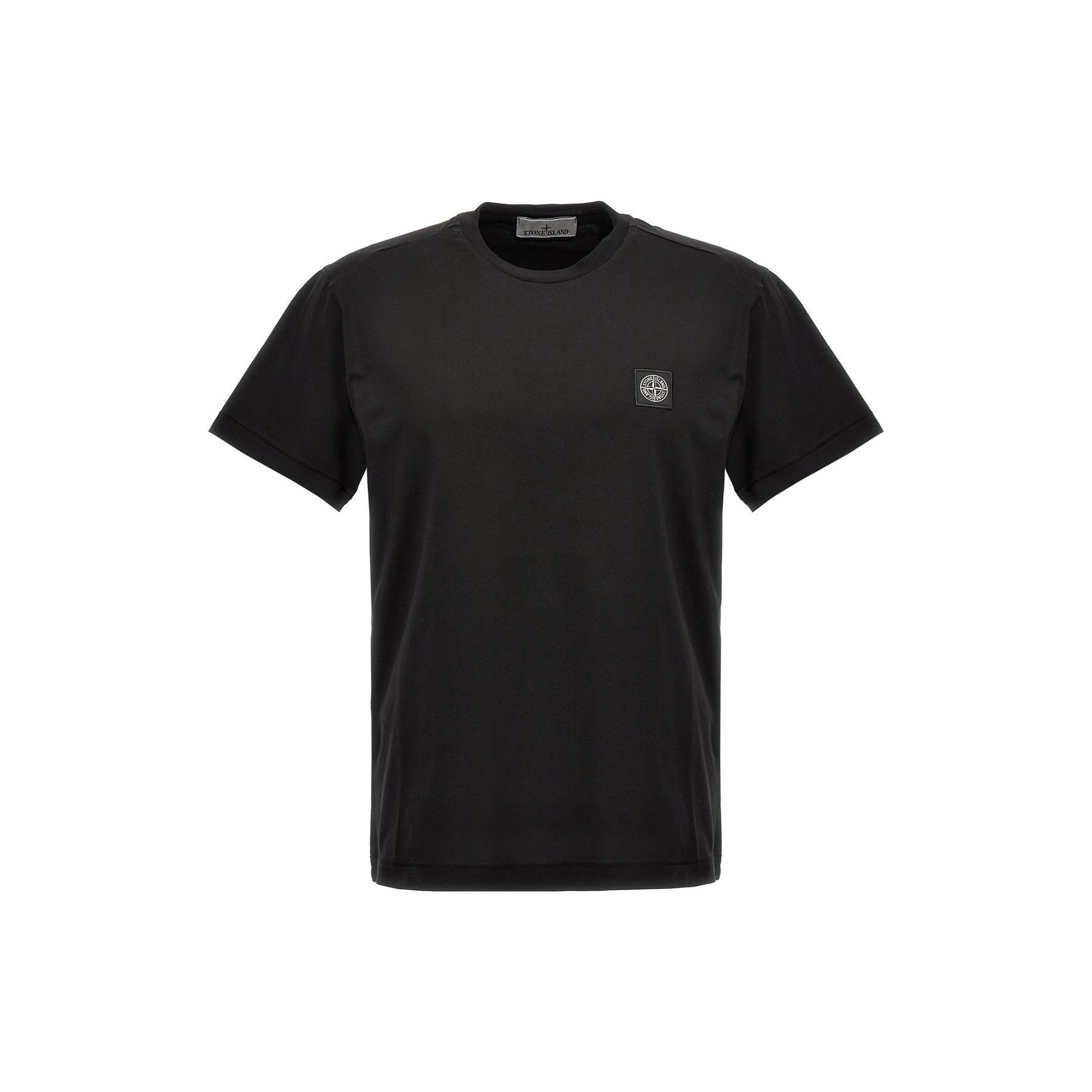 

Stone Island Garment Dyed Logo T-Shirt Black Men Tops 791524113-A0029 S