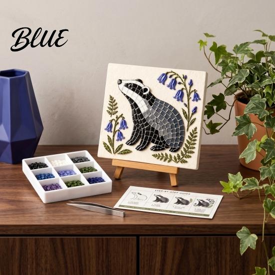 Handmade Home Decor Projects Garden Woodland Mosaic Art Kit DIY Animal Tile Craft Artistic Gift Ideas Beginner Friendly Crafting Project for Adults,