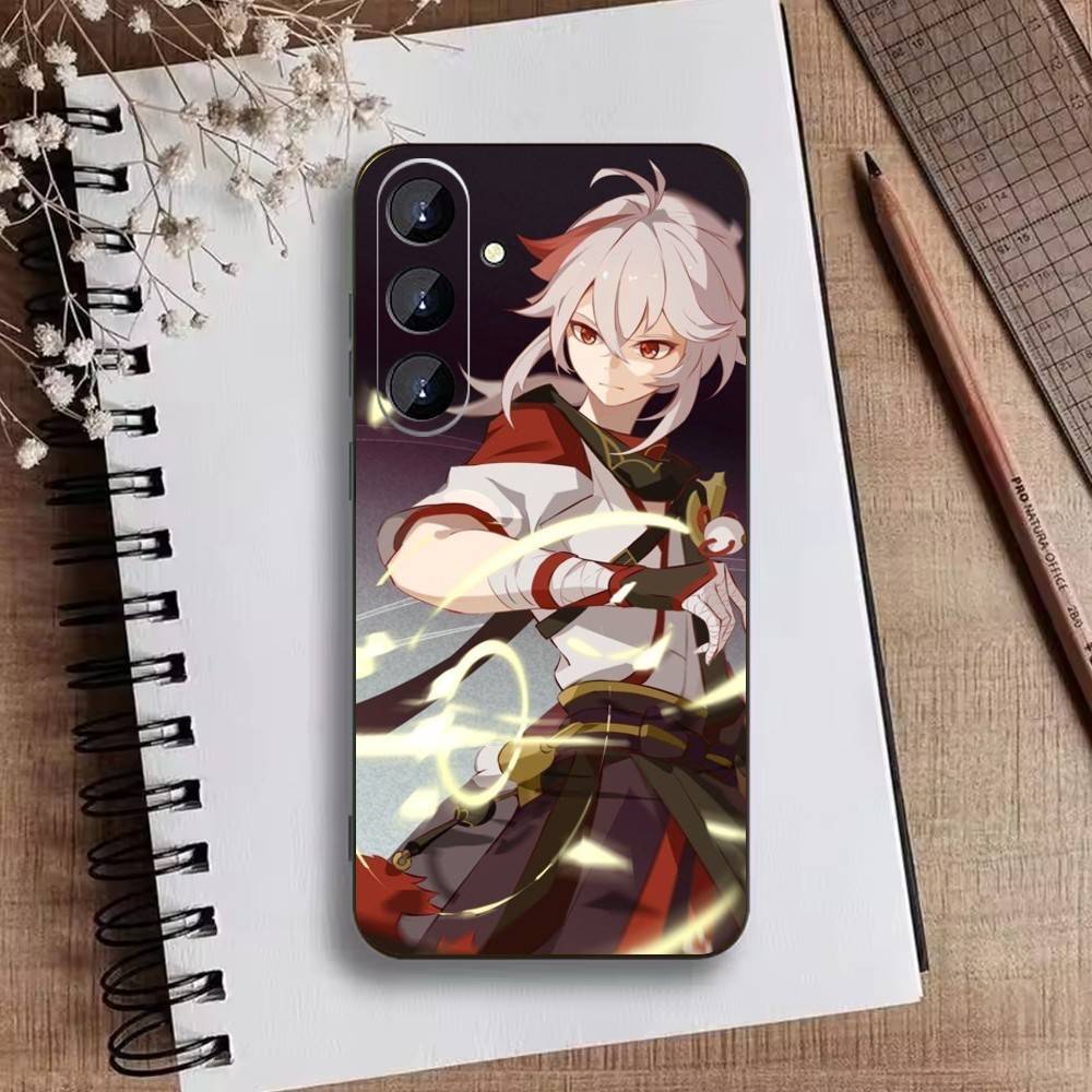 AGenshin A-Kaedehara Kazuha Phone Case For Samsung Galaxy A73,A21s,A22,A31,A52,A53,A71,A41Soft Black Shell