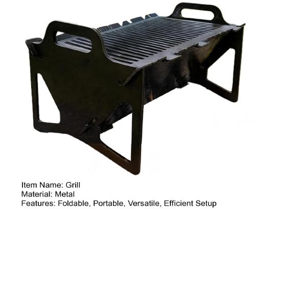 Slot Grill Collapsible BBQ Grill Tool-Free Setup Portable Camping Grills