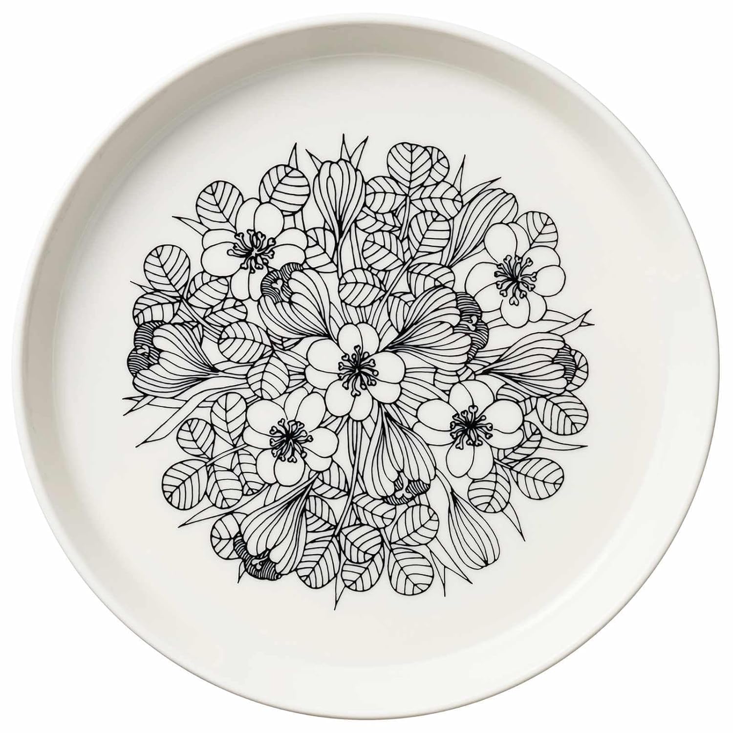 Genuine Import Arabia Crocus Plate Dish 19cm Black