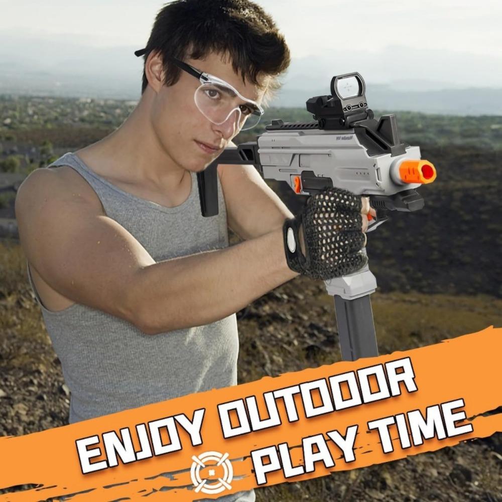 Pistol cu ​​gel de jucărie Pistol pentru copii cu pistol cu ​​glonț moale potrivit pentru 14 băieți și fete și adulți Joc în aer liber Jucărie cu pistol fals echipat cu baterie