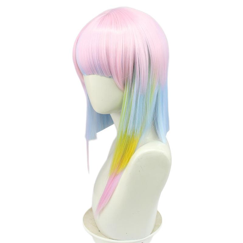 45cm Lucy Cosplay Wig Anime Cyberpunk Edgerunners Cosplay Lucyna Kushinada Multicolor Gradient Heat Resistant Hair Wig