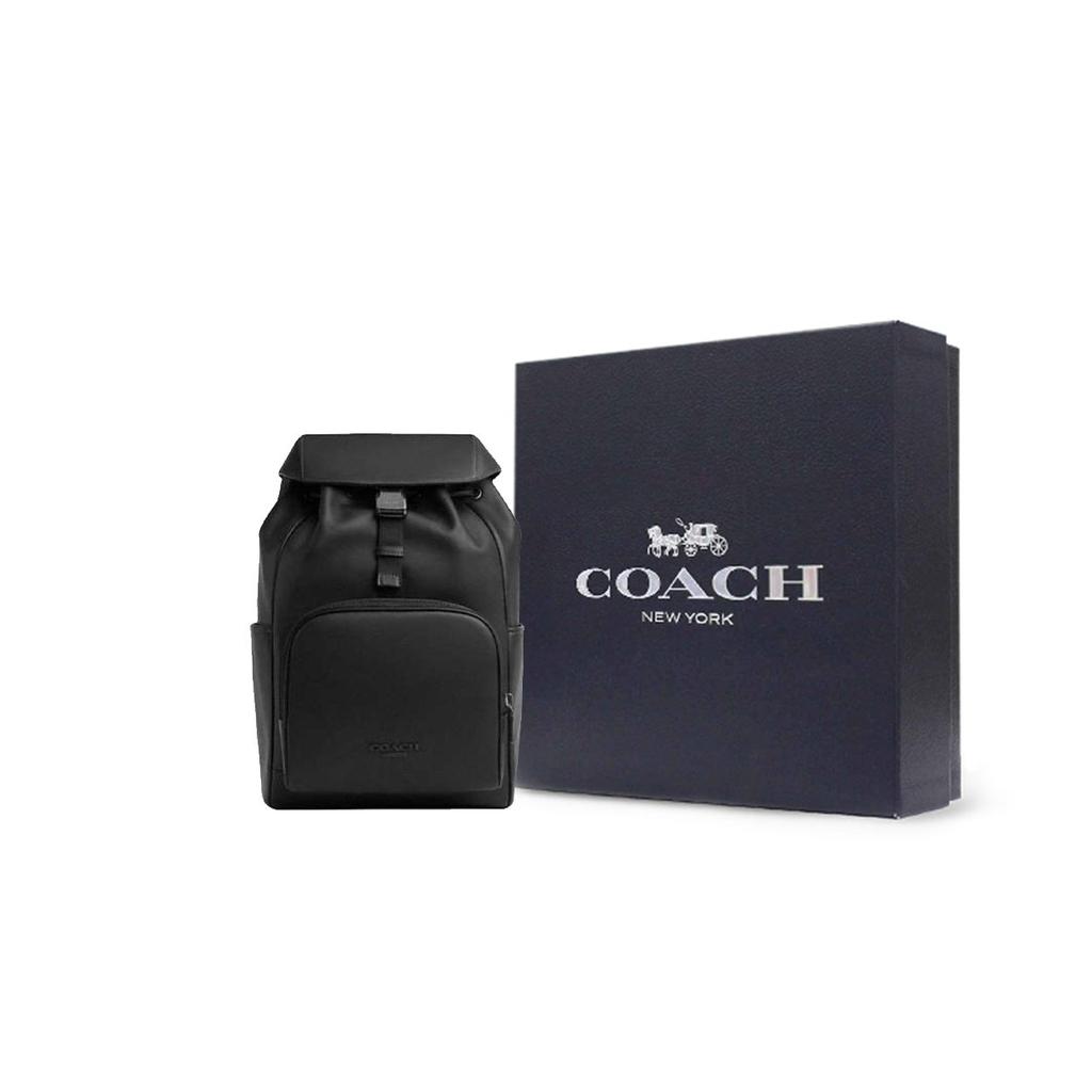 COACH RACER Smooth Calfskin Backpack Medium Men's Black CU112-QBBK