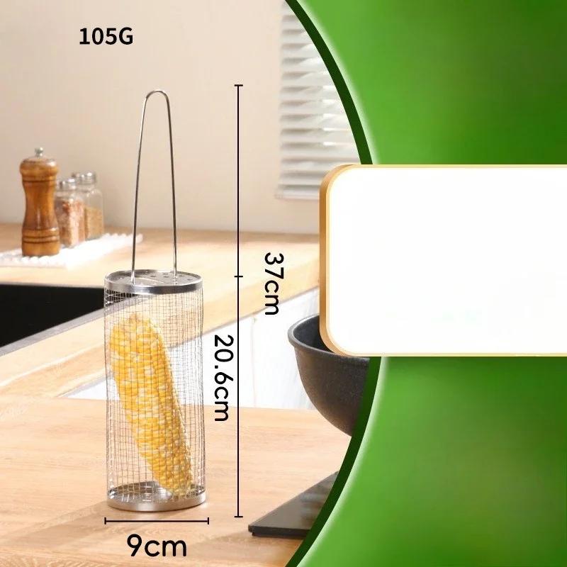 

Camping out BBQ Grill Cage +Hook Stainless Steel Portable Cage Camping Picnic Barbecue Bar Rotating Net Round Cooking Rack